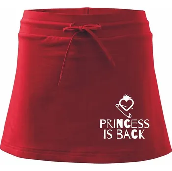 Dámská sukně Princess is back punk - Sportovní sukně - two in one - S ( Červená )