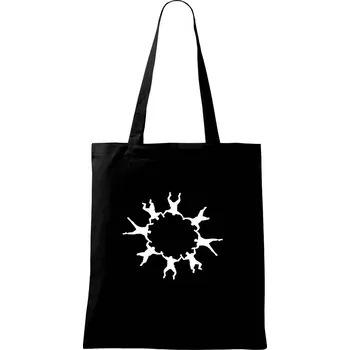 Nákupní taška Hromadný seskok padákem - Taška bavlněná - 42 x 38 cm ( Černá )