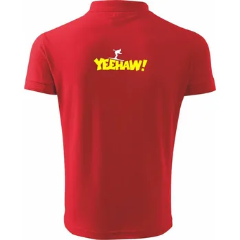 Pánská košile Yeehaw! lyžař - Polokošile pánská Pique Polo 203 - S ( Červená )
