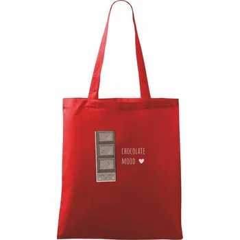 Nákupní taška Nálada na čokoládu - Taška bavlněná - 42 x 38 cm ( Červená )
