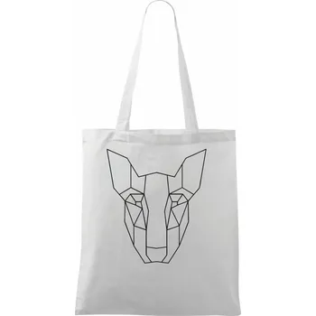 Americký Pit Bull Teriér - Geometrie - Taška bavlněná - 42 x 38 cm ( Bílá )