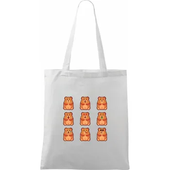 Nálady křečka - Taška bavlněná - 42 x 38 cm ( Bílá )