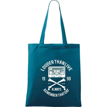 Louder Than Life - Taška bavlněná - 42 x 38 cm ( Petrolejová )