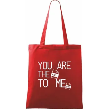 CSS to me HTML - Taška bavlněná - 42 x 38 cm ( Červená )