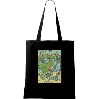 Nákupní taška Beach rock party - Taška bavlněná - 42 x 38 cm ( Černá )