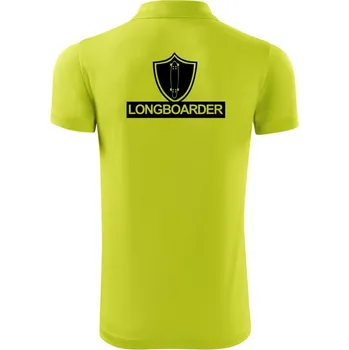 Pánská košile Longboarder logo - Polokošile Victory sportovní (dresovina) - S ( Limetková )