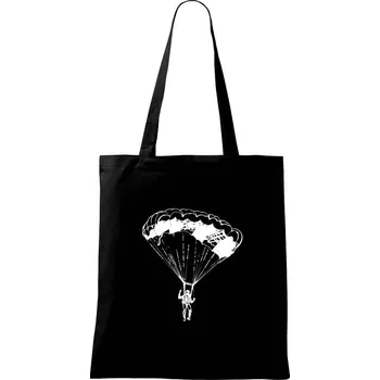 Parašutista - Taška bavlněná - 42 x 38 cm ( Černá )