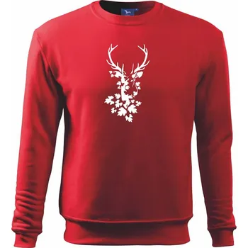 Chlapecké tričko Jelen z listů - Mikina Essential dětská - 146 cm/10 let ( Červená )