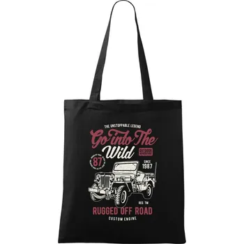 Go Into The Wild - Taška bavlněná - 42 x 38 cm ( Černá )