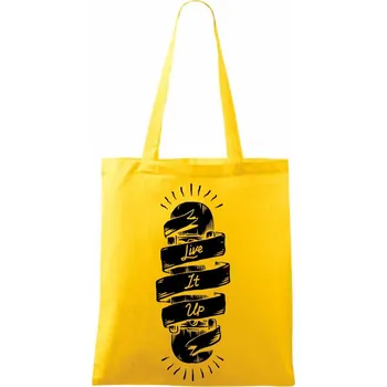 Skate live if up - Taška bavlněná - 42 x 38 cm ( Žlutá )
