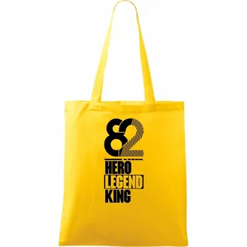 Hero, Legend, King x Queen 1982 - Taška bavlněná - 42 x 38 cm ( Žlutá )