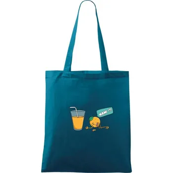 Pomeranč juice - Taška bavlněná - 42 x 38 cm ( Petrolejová )