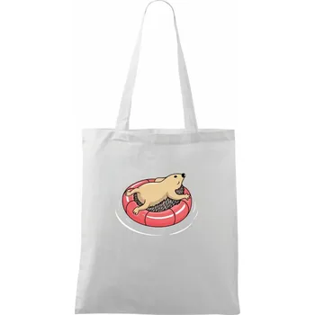 Ježek relax - Taška bavlněná - 42 x 38 cm ( Bílá )