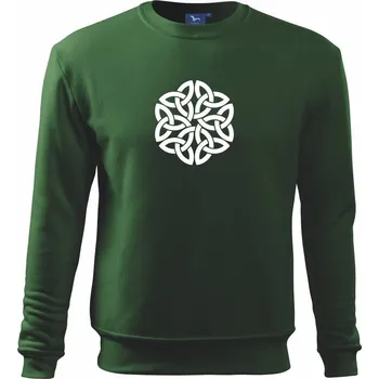 Keltský ornament - Mikina Essential dětská - 158 cm/12 let ( Lahvově zelená )