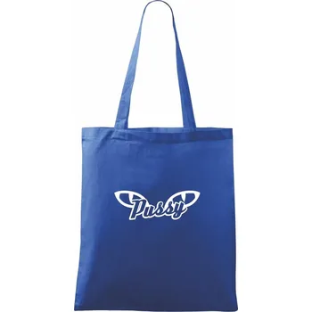 Pussy - Taška bavlněná - 42 x 38 cm ( Královská modrá )