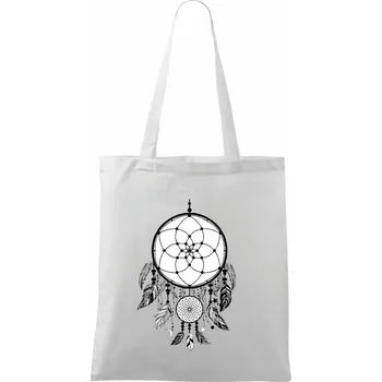 Nákupní taška Lapač snů - kresba - Taška bavlněná - 42 x 38 cm ( Bílá )