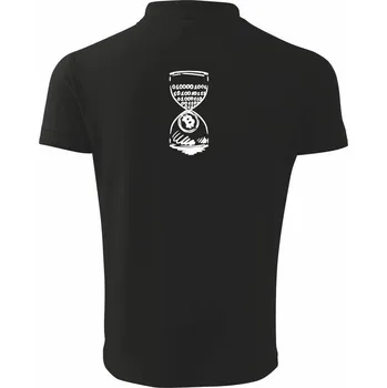 Pánská košile Bitcoin přesýpací hodiny - Polokošile pánská Pique Polo 203 - 3XL ( Černá )
