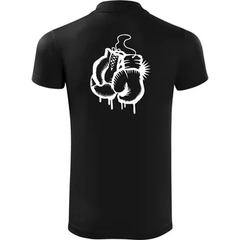 Pánská košile Box rukavice - Polokošile Victory sportovní (dresovina) - S ( Černá )