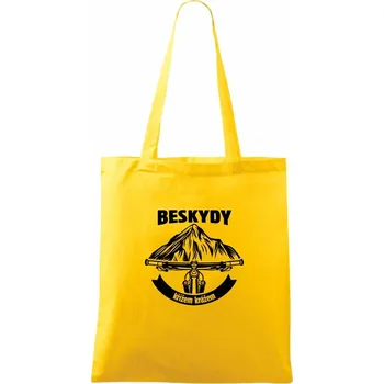 Beskydy křížem krážem - Taška bavlněná - 42 x 38 cm ( Žlutá )
