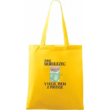 Jsem horolezec vylezl jsem z postele - Taška bavlněná - 42 x 38 cm ( Žlutá )