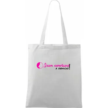 Jsem namyšlená a ironická! - Taška bavlněná - 42 x 38 cm ( Bílá )