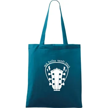 Má holka tančí rock - Taška bavlněná - 42 x 38 cm ( Petrolejová )