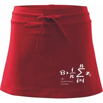 Dámská sukně Be greater than average - Sportovní sukně - two in one - XS ( Červená )