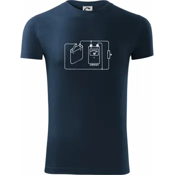 Pánské tričko Elektrikář - základní elektrický obvod - Viper FIT - Pánské zůžené tričko - L ( Námořní modrá (velmi tmavá - téměř černá) )