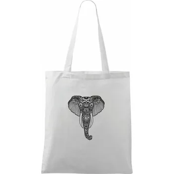 Slon kresba - Taška bavlněná - 42 x 38 cm ( Bílá )