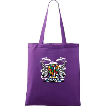 Rubikátor zabil - Taška bavlněná - 42 x 38 cm ( Fialová )
