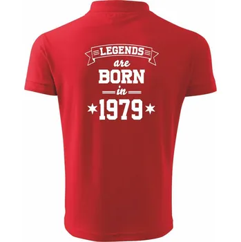 Pánská košile Legends are born in 1979 - Polokošile pánská Pique Polo 203 - 3XL ( Červená )