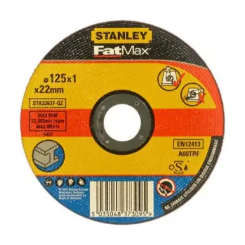 Řezný kotouč Řezný kotouč na ocel plochý 125 x 1,0 x 22,2 mm STANLEY STA32637