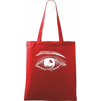 Nákupní taška Oko do duše - Taška bavlněná - 42 x 38 cm ( Červená )