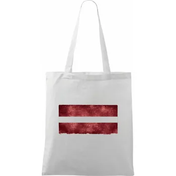 Nákupní taška Lotyšsko vlajka stará - Taška bavlněná - 42 x 38 cm ( Bílá )