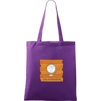 Prkna, co znamenají svět - Taška bavlněná - 42 x 38 cm ( Fialová )