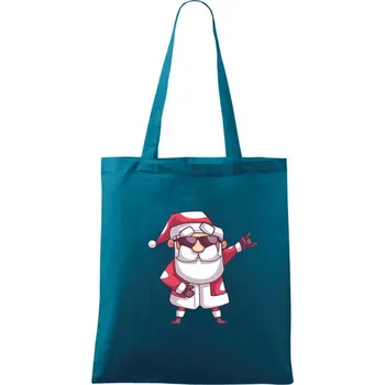 Santa rocker - Taška bavlněná - 42 x 38 cm ( Petrolejová )