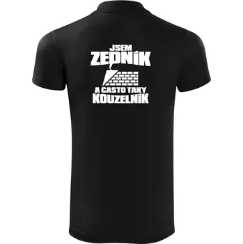 Pánská košile Zedník kouzelník - Polokošile Victory sportovní (dresovina) - L ( Černá )