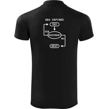 Pánská košile Sex diagram - Polokošile Victory sportovní (dresovina) - M ( Černá )
