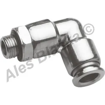 Příslušenství ke kompresoru Pneumatická nástrčná spojka úhlová MPL (kolínko) vnější závit kov na vzduch (rychlospojka) - průměr 6x1/8" MPL