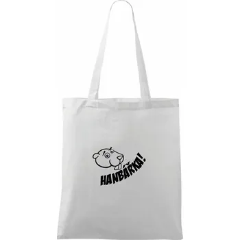 Hanbářka s bobrem - Taška bavlněná - 42 x 38 cm ( Bílá )