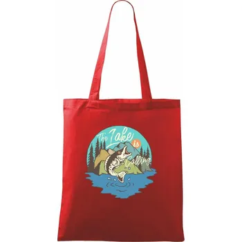 Nákupní taška Big Fish - Taška bavlněná - 42 x 38 cm ( Červená )