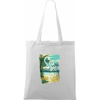 Sea see you - Taška bavlněná - 42 x 38 cm ( Bílá )