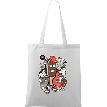 Nákupní taška Rockový nanuk - Taška bavlněná - 42 x 38 cm ( Bílá )