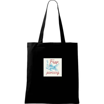 Free piercing - Taška bavlněná - 42 x 38 cm ( Černá )
