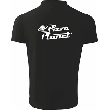 Pánská košile Pizza Planet - Polokošile pánská Pique Polo 203 - 4XL ( Černá )
