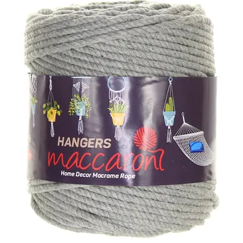 Příze Maccaroni Hangers Rope 10 mm světle šedá 101_01S