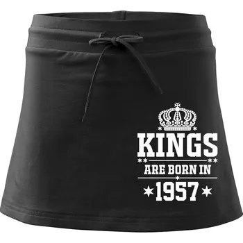 Dámská sukně Kings are born in 1957 - Sportovní sukně - two in one - M ( Černá )