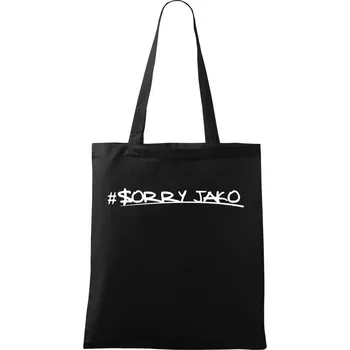 Sorry Jako - Taška bavlněná - 42 x 38 cm ( Černá )