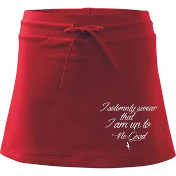 Dámské oblečení I solemnly swear that I'm up to no good - Sportovní sukně - two in one - S ( Červená )