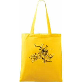 Nákres uzávěrka starý fotoaparát - Taška bavlněná - 42 x 38 cm ( Žlutá )